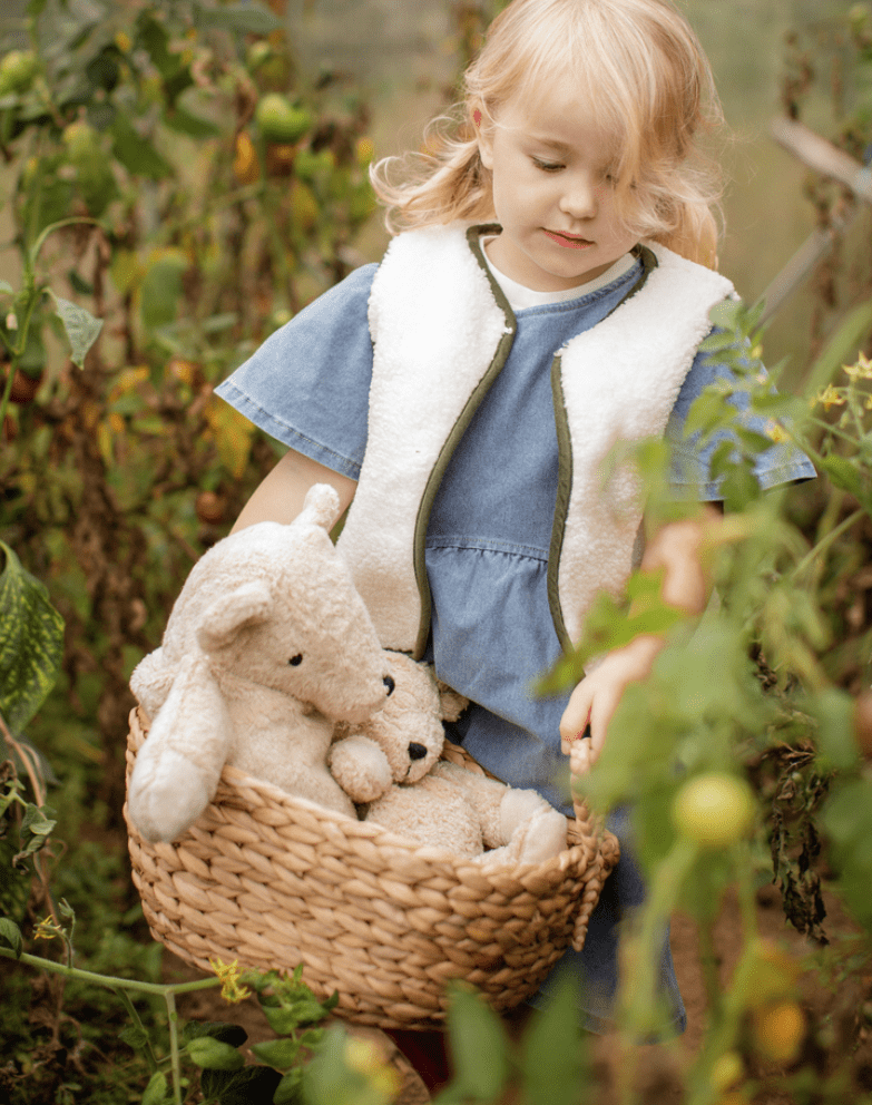 New! Senger - Organic Large Cuddly Teddy Bear - Nature's Wild Child