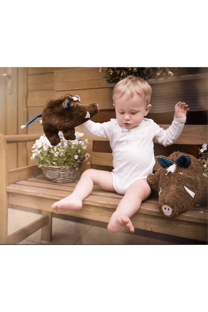 Pat & Patty - Organic Cotton, Wool & Spelt - Wild Boar Cuddle Pillow - Nature's Wild Child