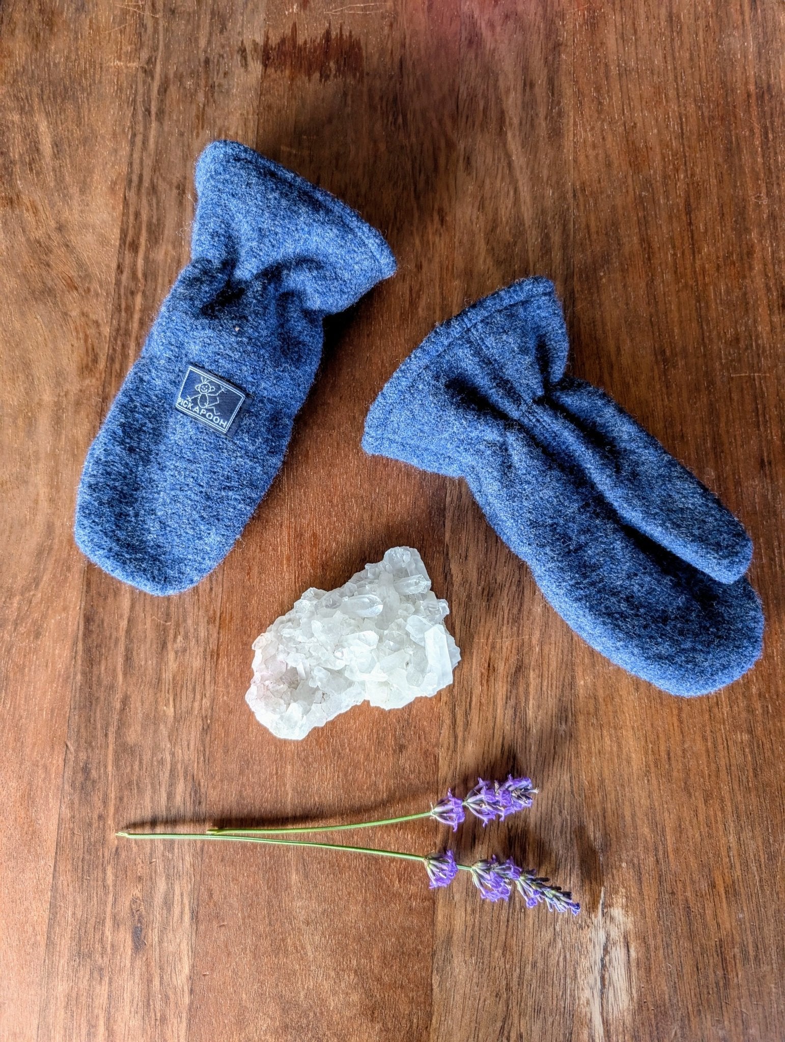 Pickapooh - Organic Boiled Wool Adult Mittens - Wool Silk Lined - Nature's Wild Child