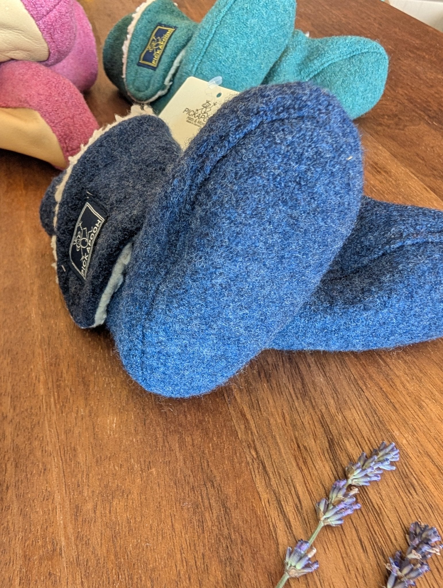 Pickapooh - Organic Boiled Wool - Organic Cotton Sherpa lined - Baby Booties - Nature's Wild Child