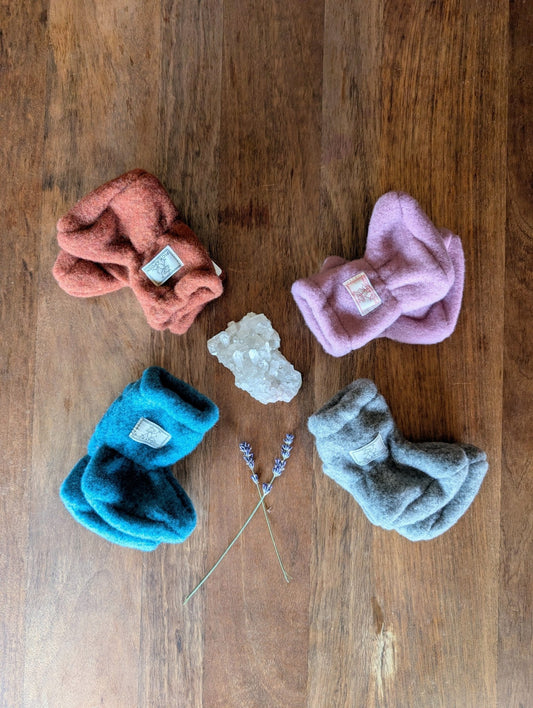 Pickapooh - Organic Wool Fleece - Baby Booties - Nature's Wild Child