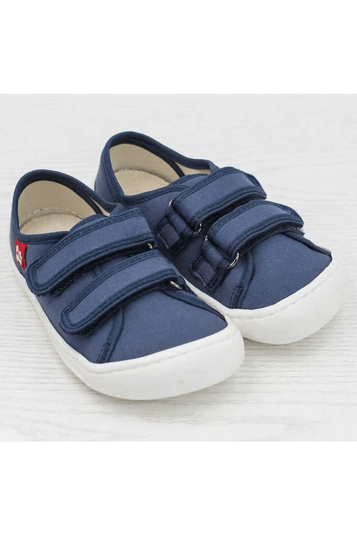 Pololo - Little & Big Kids Barefoot Sneaker - Organic Cotton - Velcro Closure (2 colors) - Nature's Wild Child