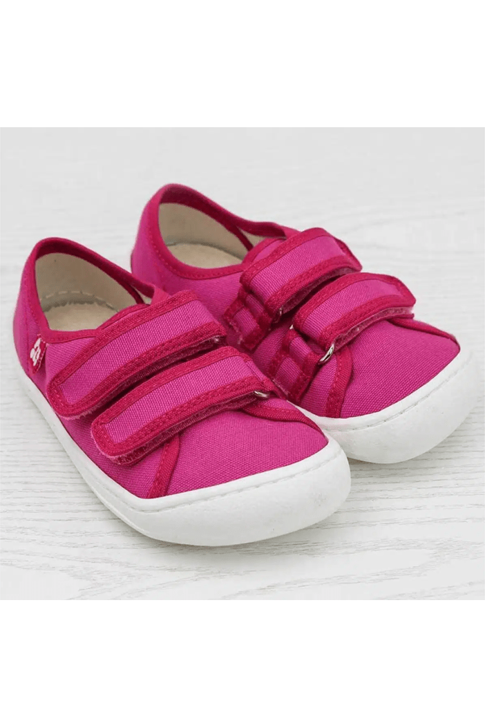 Pololo - Little & Big Kids Barefoot Sneaker - Organic Cotton - Velcro Closure (2 colors) - Nature's Wild Child