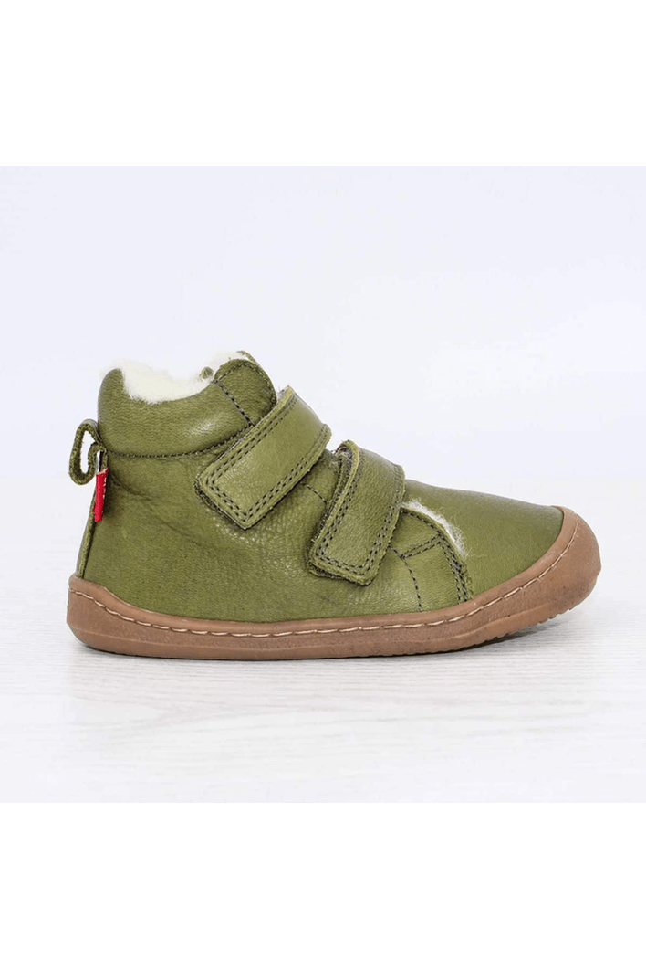 Pololo - Organic Wool Lined - Leather Barefoot High Top Shoe - Baby & Kids - Nature's Wild Child