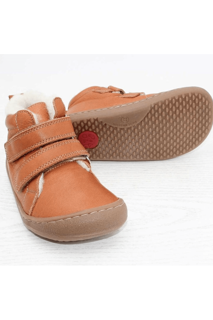 Pololo - Organic Wool Lined - Leather Barefoot High Top Shoe - Baby & Kids - Nature's Wild Child