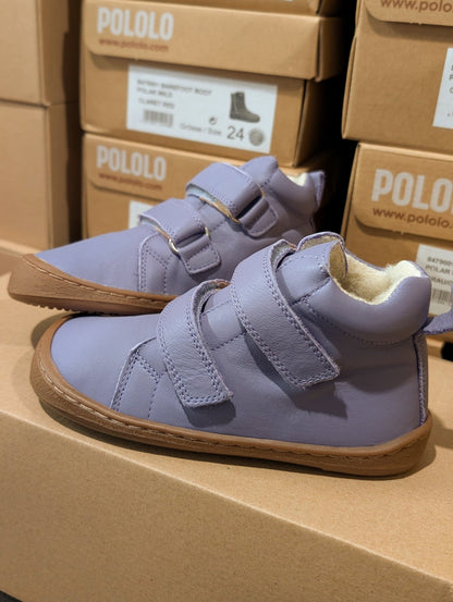 Pololo - Organic Wool Lined - Leather Barefoot High Top Shoe - Baby & Kids - Nature's Wild Child