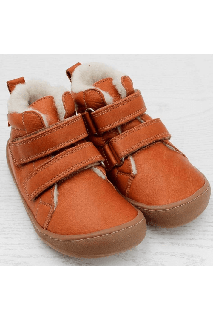 Pololo - Organic Wool Lined - Leather Barefoot High Top Shoe - Baby & Kids - Nature's Wild Child