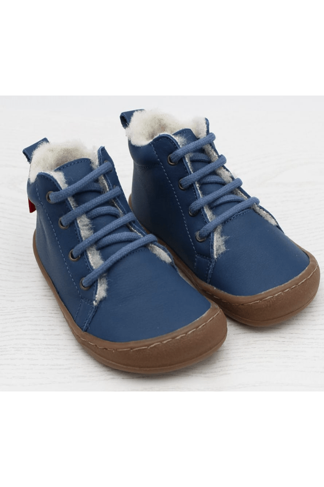 Pololo - Organic Wool Lined - Leather Barefoot High Top Shoes - Laces - Nature's Wild Child