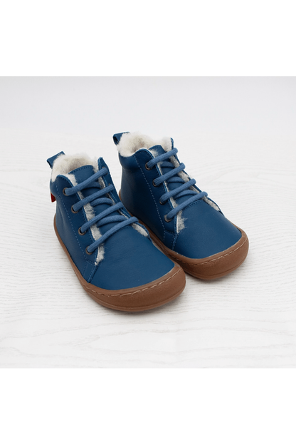 Pololo - Organic Wool Lined - Leather Barefoot High Top Shoes - Laces - Nature's Wild Child