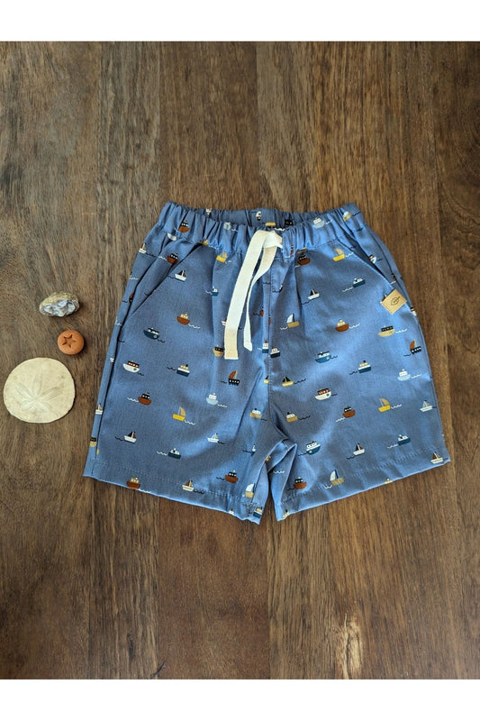 Pure Pure - GOTS Organic Cotton Boat Shorts - (12 months - 4 years) - Nature's Wild Child