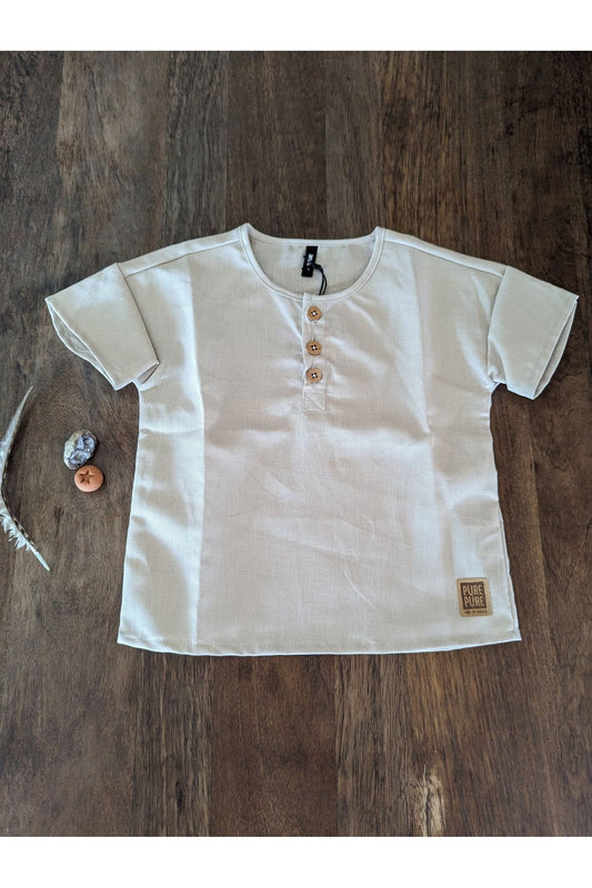 Pure Pure - GOTS Organic Cotton & Linen - Button Shirt - Toddler & Kids - Nature's Wild Child