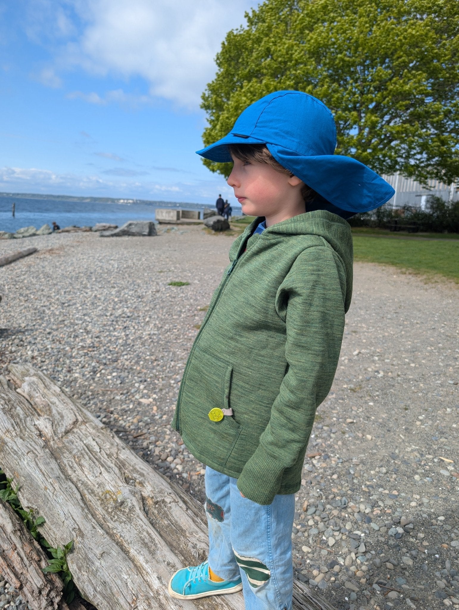 Pure Pure - Kids Organic Cotton Baseball Cap with Neck Protection - Nature's Wild Child