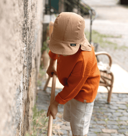 Pure Pure - Kids Organic Cotton Baseball Cap with Neck Protection - Nature's Wild Child
