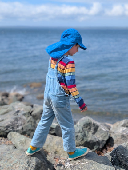 Pure Pure - Kids Organic Cotton Baseball Cap with Neck Protection - Nature's Wild Child