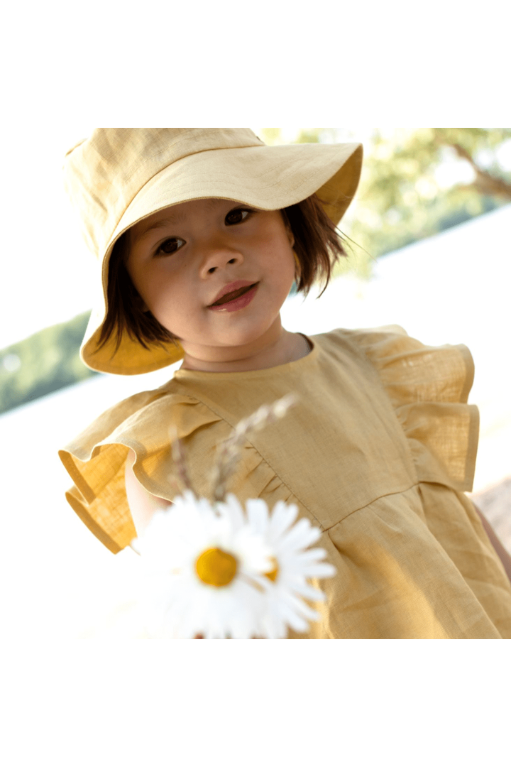 toddler girl linen dress Odeerbi Toddler Girls Summer Cotton Linen Dress Ruffle Sleeve Tiered Tank Dress Cute Solid Color Round Neck Sleeveless Sun Dress Toddler Girls Clothes