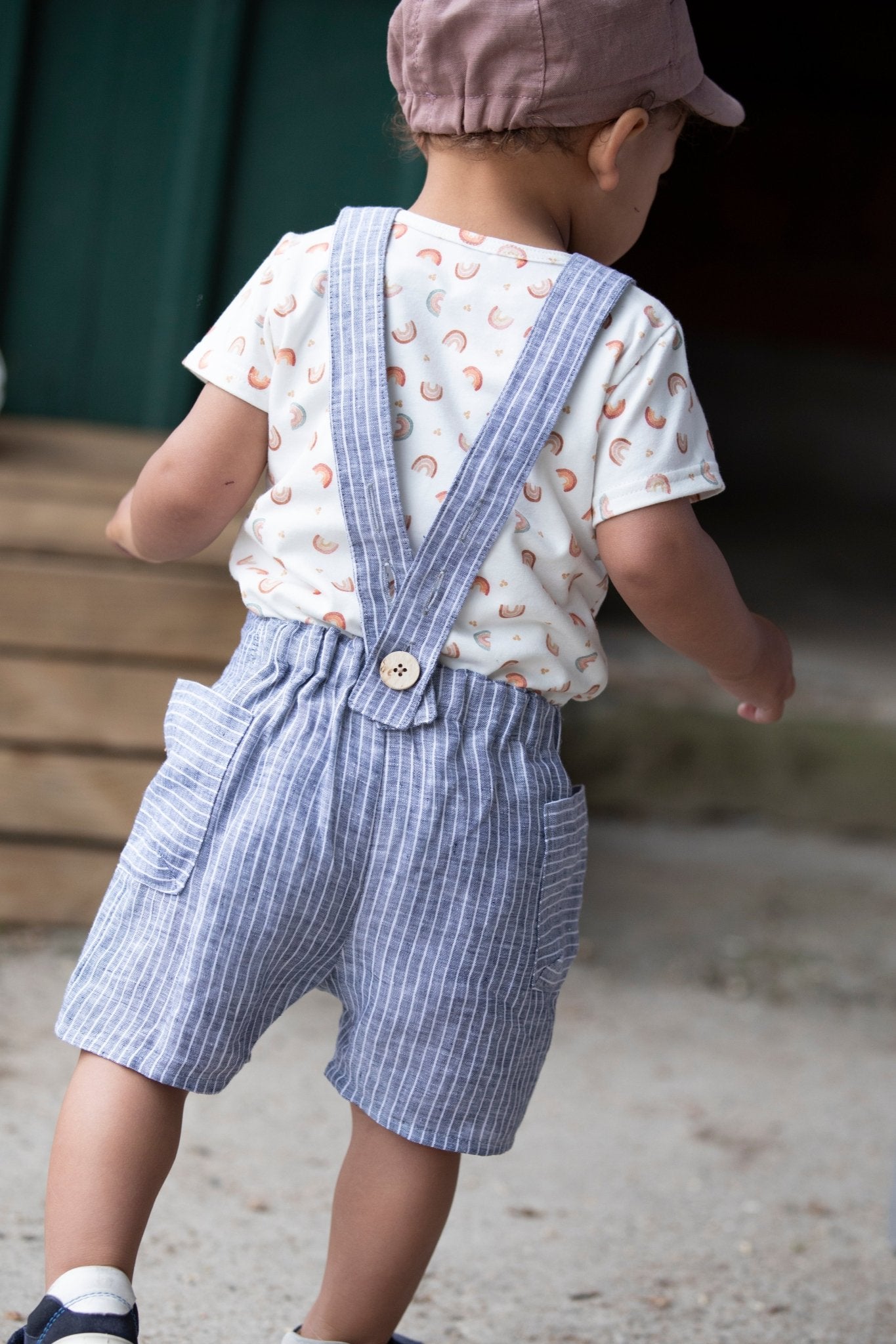 Pure Pure - Linen Overall Shorts - Baby & Toddler - Nature's Wild Child