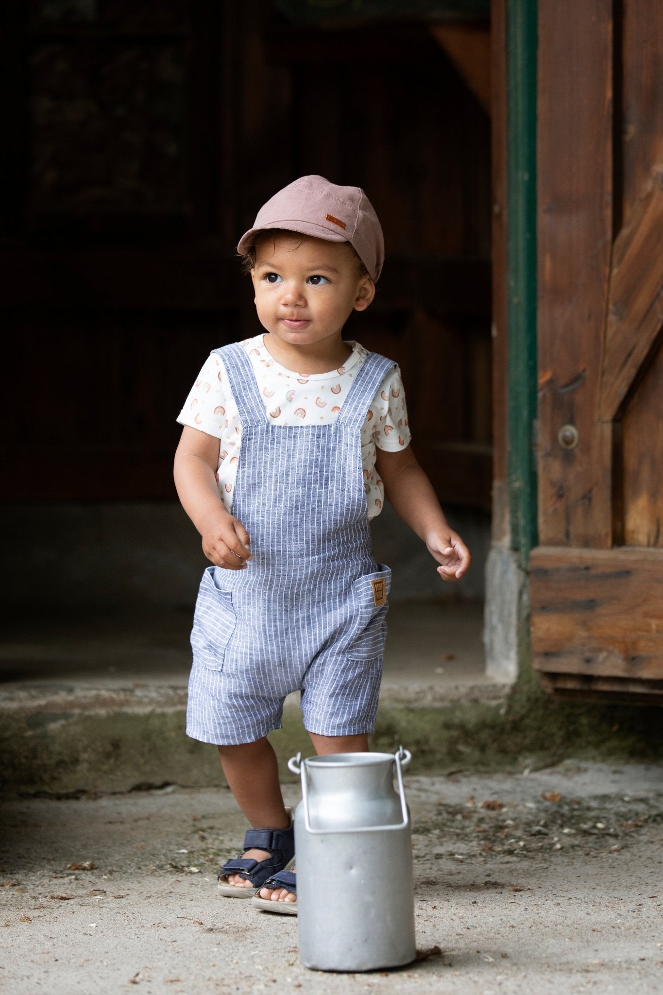 Pure Pure - Linen Overall Shorts - Baby & Toddler - Nature's Wild Child