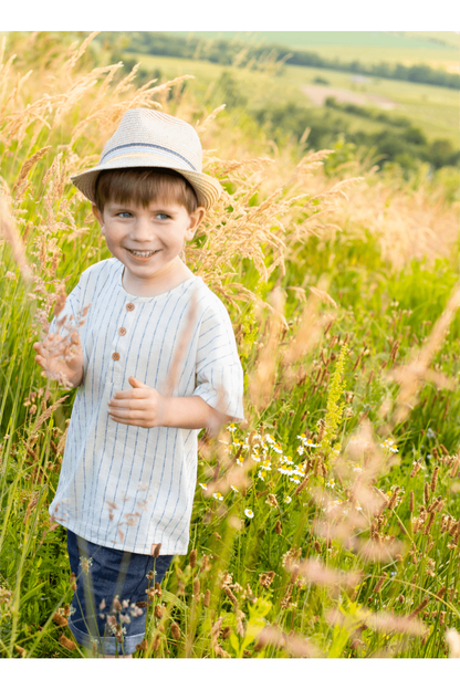 Pure Pure - Linen - Short Sleeve Shirt - Toddler & Kids (2 colors) - Nature's Wild Child