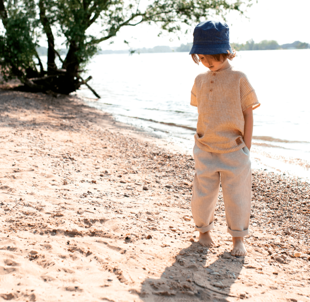 Pure Pure - Linen - Short Sleeve Shirt - Toddler & Kids (2 colors) - Nature's Wild Child
