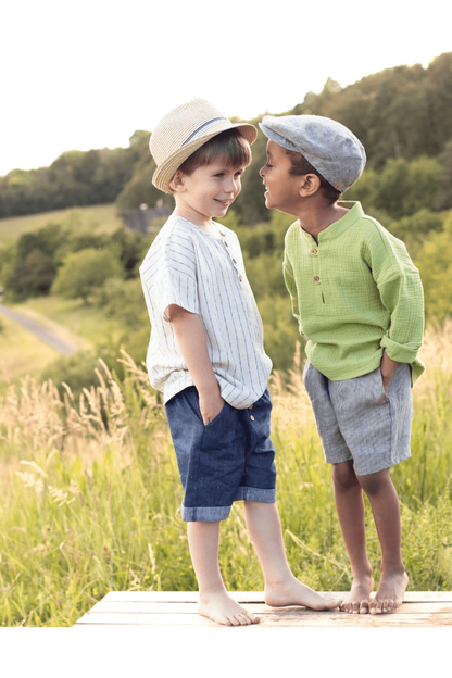 Pure Pure - Linen - Short Sleeve Shirt - Toddler & Kids (2 colors) - Nature's Wild Child