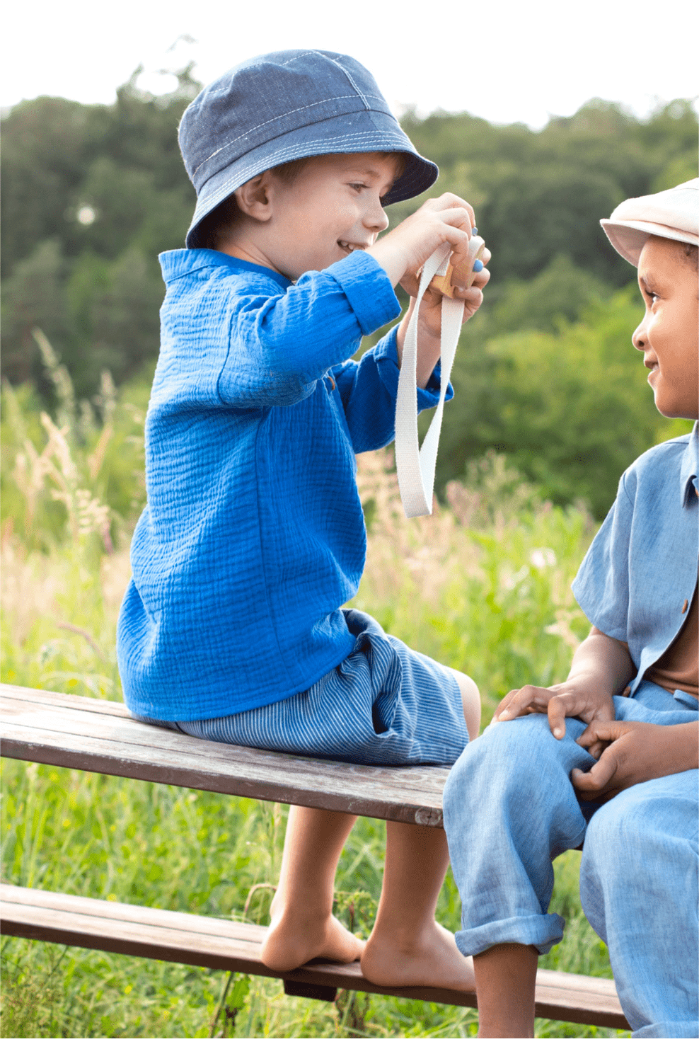 Pure Pure - Organic Cotton Muslin Long Sleeve Shirt - Toddler & Kids - Nature's Wild Child