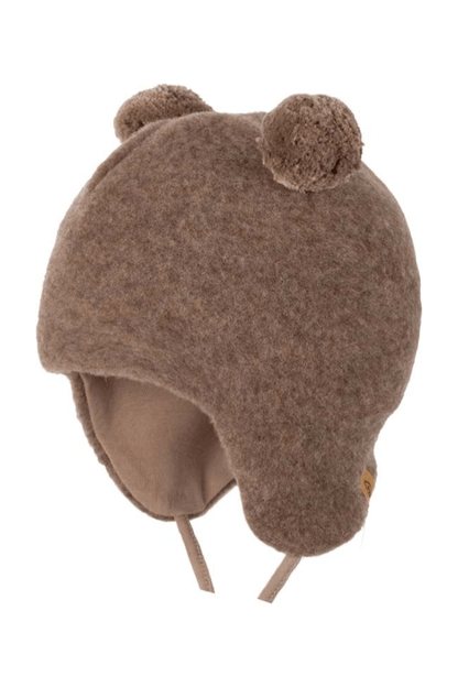 Pure Pure - Organic Wool Fleece Baby Hat - Bear Ears - Nature's Wild Child