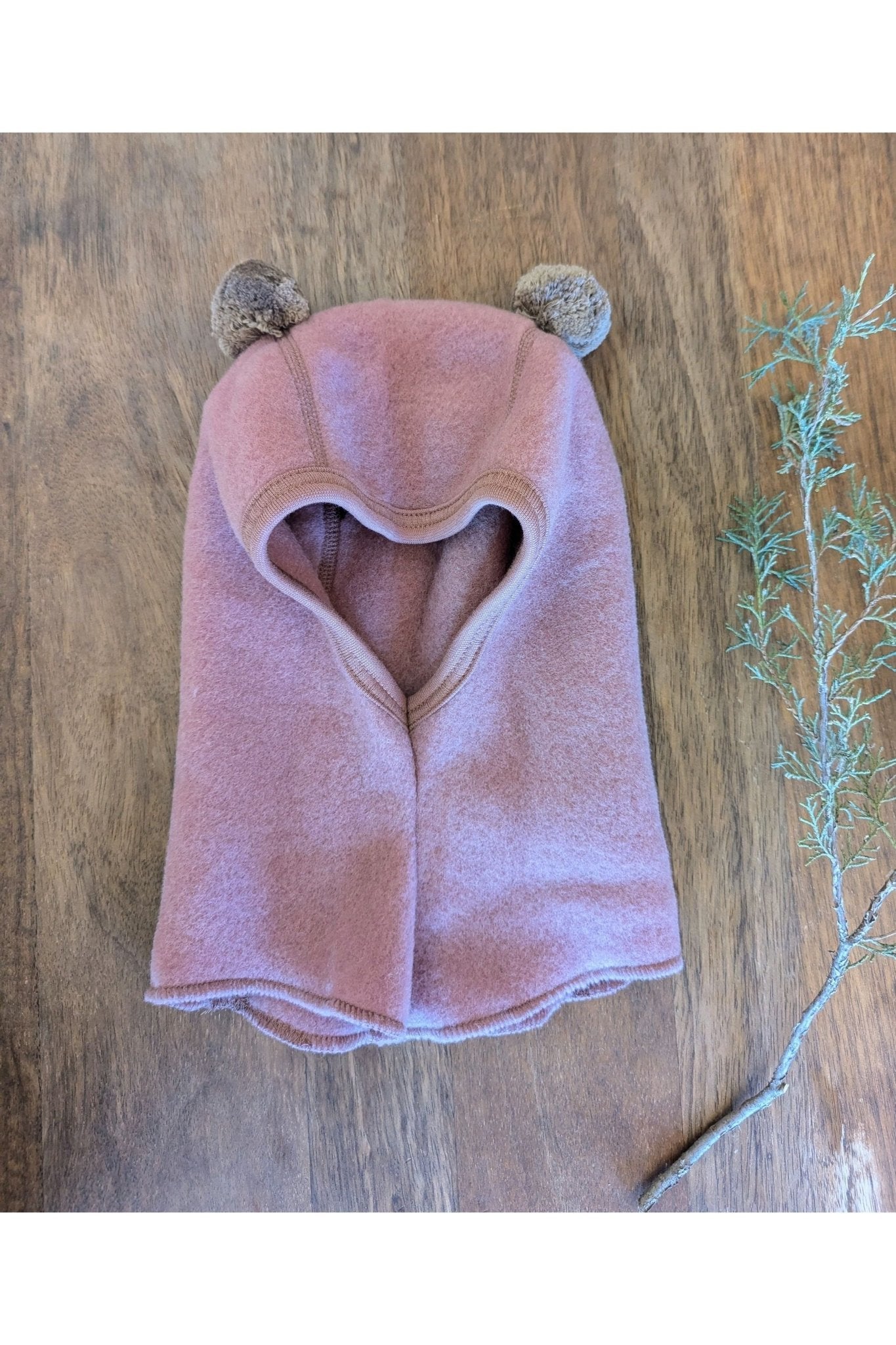 Pure Pure - Organic Wool Fleece Kids Bacalava - Bear Ears - Nature's Wild Child