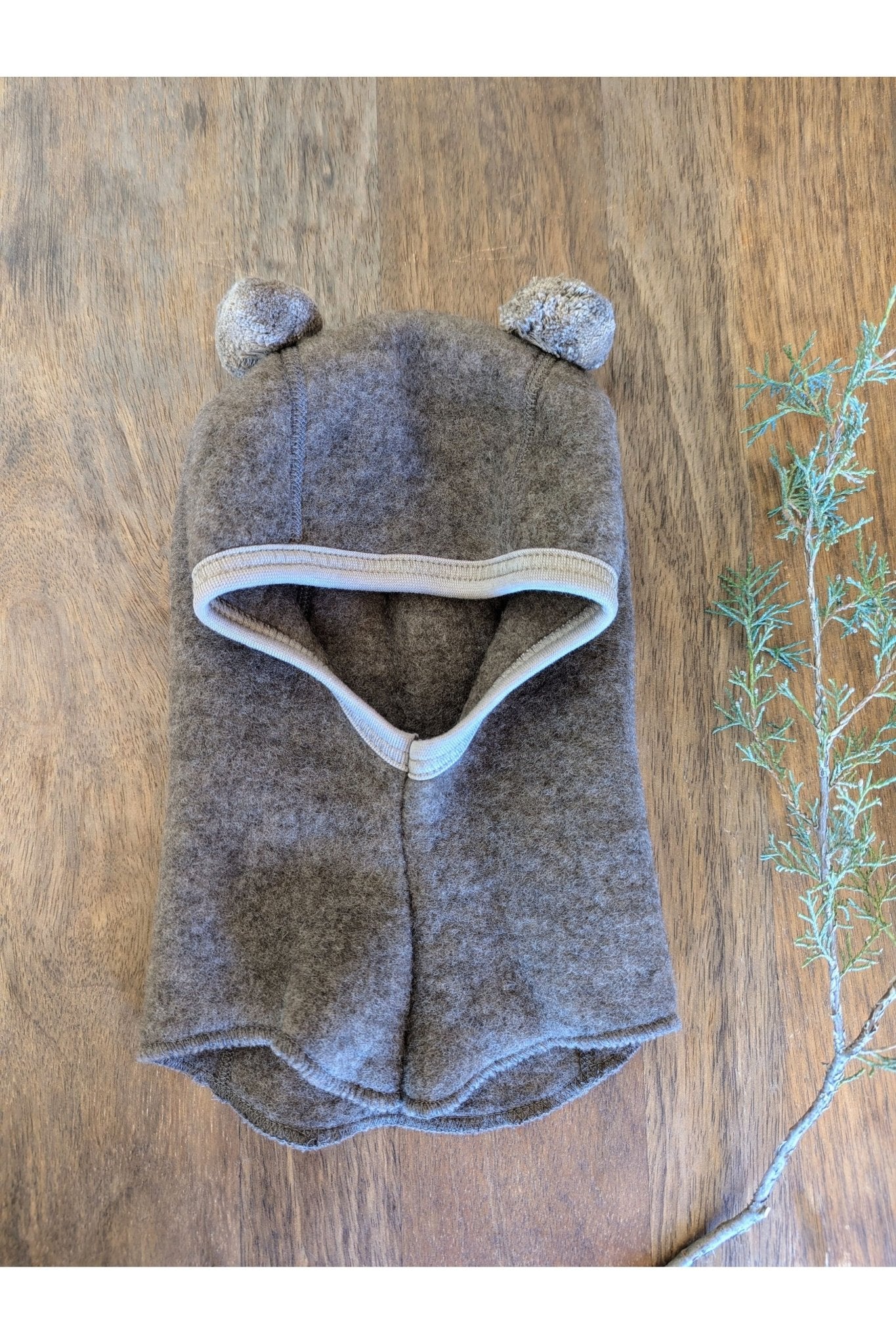 Pure Pure - Organic Wool Fleece Kids Bacalava - Bear Ears - Nature's Wild Child