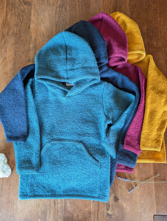 Reiff - Organic Wool Crepe - Kids Hoodie - Nature's Wild Child