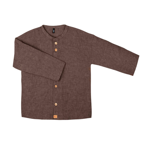 Pure Pure - Linen - Button-Up Long Sleeve Shirt - Toddler & Kids