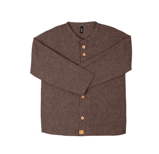 Pure Pure - Linen - Button-Up Long Sleeve Shirt - Toddler & Kids