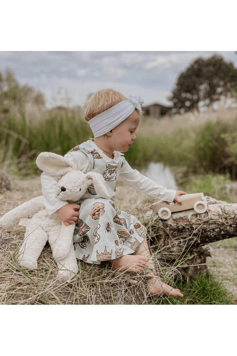 Senger - GOTS Organic Cotton Stuffed Animal - Large Floppy Rabbit - White - Nature's Wild Child