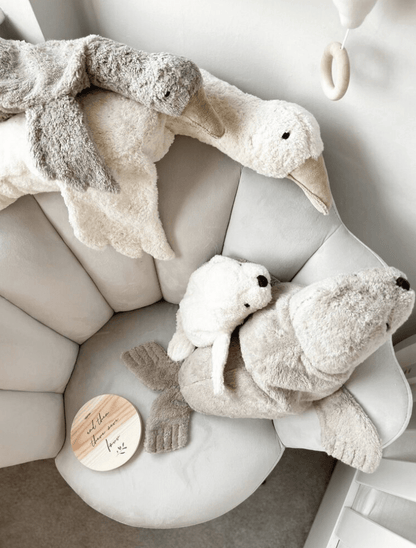 Senger - GOTS Organic Cotton Stuffed Animal - Small Grey Goose - Nature's Wild Child