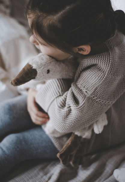 Senger - GOTS Organic Cotton Stuffed Animal - Small White Goose - Nature's Wild Child