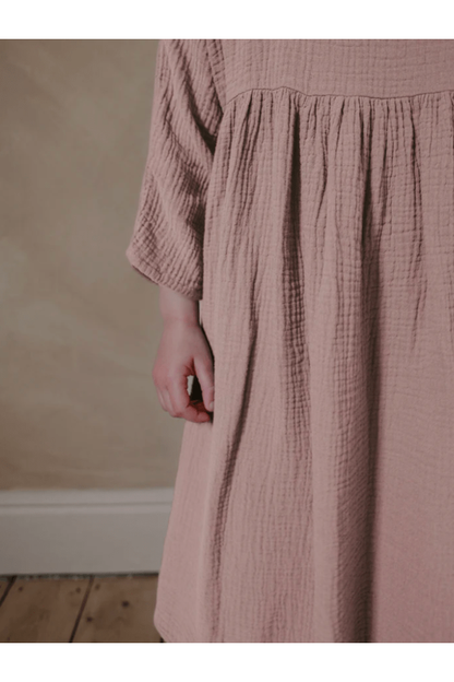 The Simple Folk - Muslin Dress - Organic Cotton - Pink - Nature's Wild Child