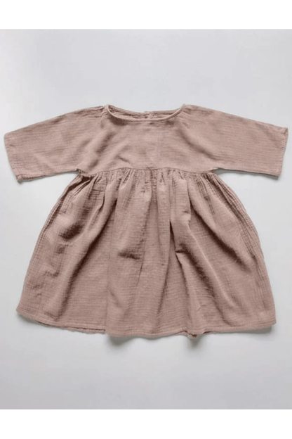 The Simple Folk - Muslin Dress - Organic Cotton - Pink - Nature's Wild Child