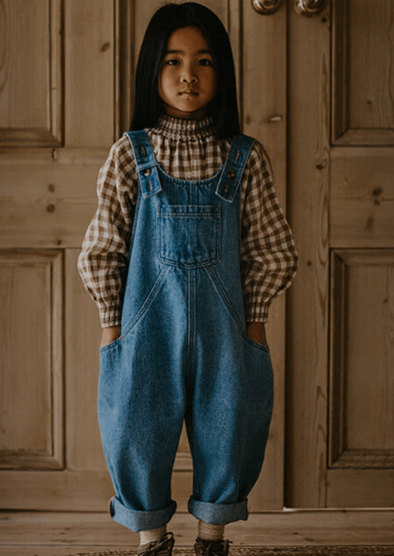The Simple Folk - Organic Cotton Overalls For Kids - Nature's Wild Child