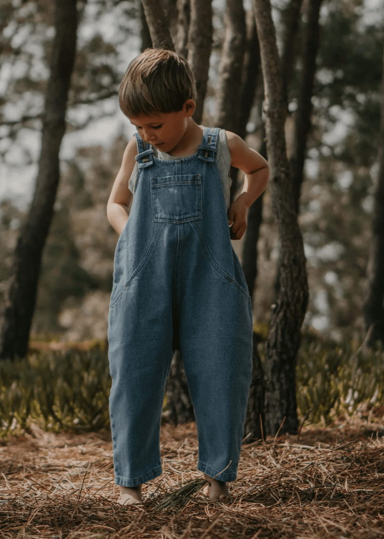 The Simple Folk - Organic Cotton Overalls For Kids - Nature's Wild Child