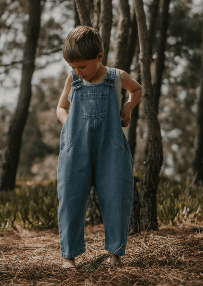 The Simple Folk - Organic Cotton Overalls For Kids - Nature's Wild Child