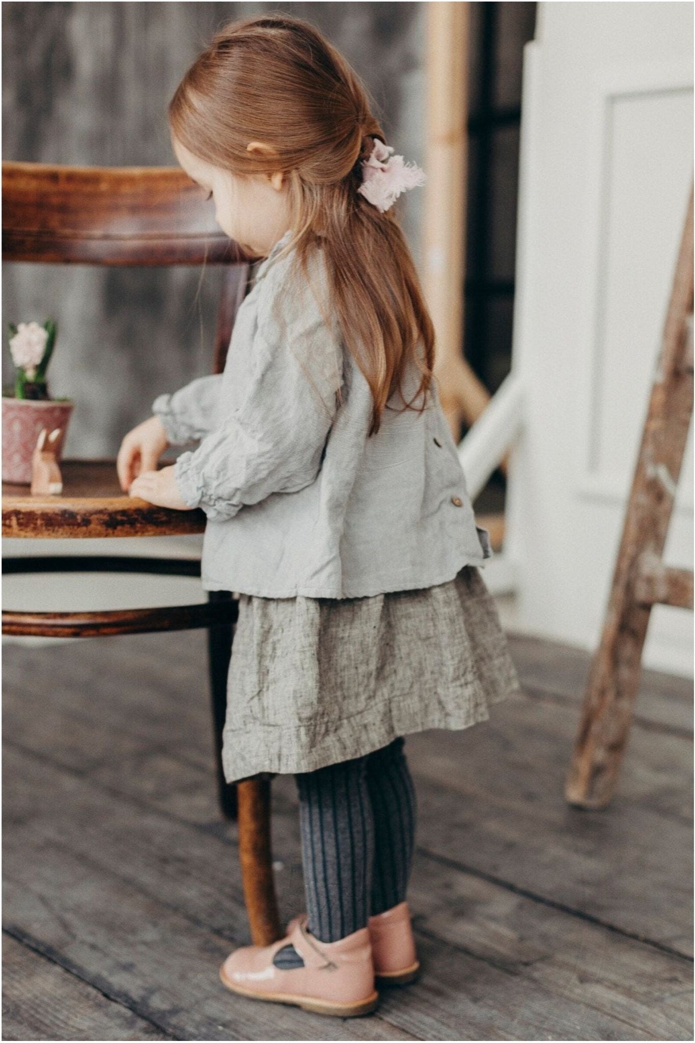 Beautiful Linen Skirt - Le Petite Alice - Dusty Pink - Nature's Wild Child