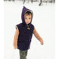 Boiled Wool Hooded Pixie Vest - Dark Purple - Nature's Wild Child