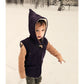 Boiled Wool Hooded Pixie Vest - Dark Purple - Nature's Wild Child