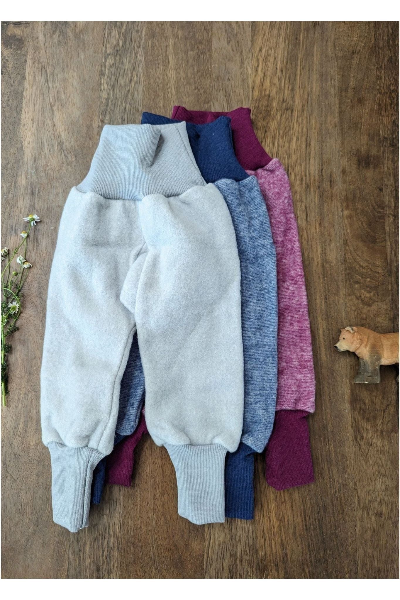 Cosilana Organic Wool and Cotton Fleece Baby Pants (3mo - 3 years) - Nature's Wild Child