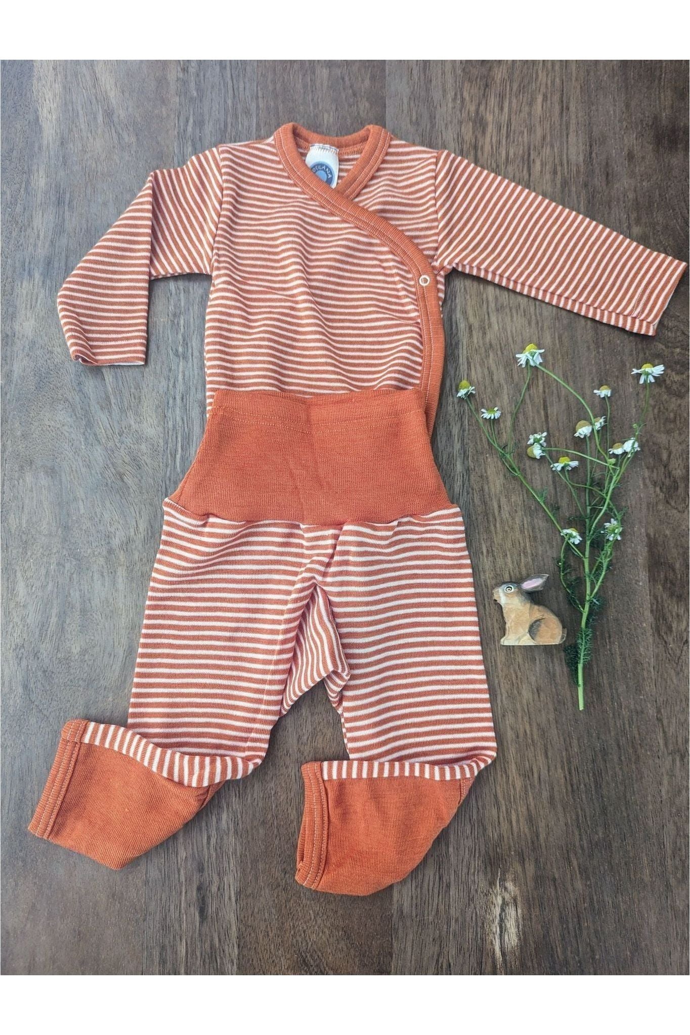 Cosilana - Organic Wool Silk - Baby Onesie (10 colors and stripes!) - Nature's Wild Child