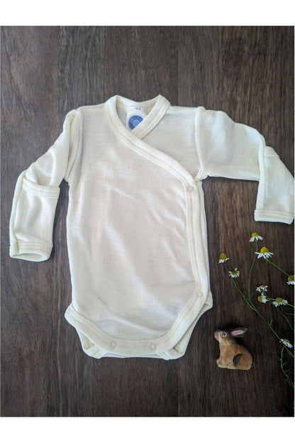 Cosilana - Organic Wool Silk - Baby Onesie (10 colors and stripes!) - Nature's Wild Child