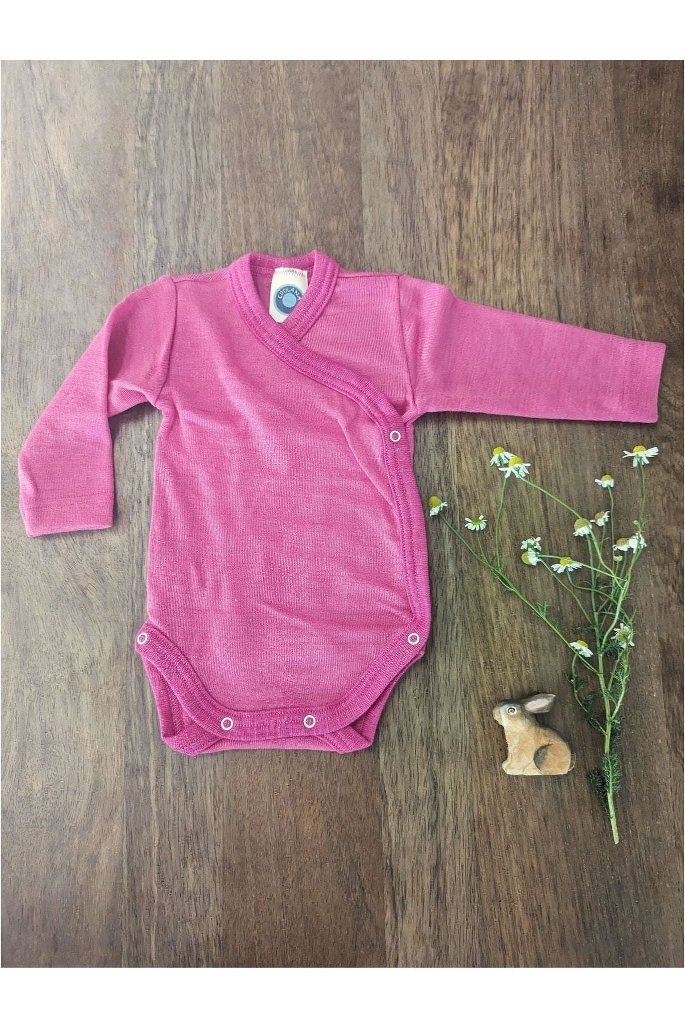 Cosilana - Organic Wool Silk - Baby Onesie (10 colors and stripes!) - Nature's Wild Child