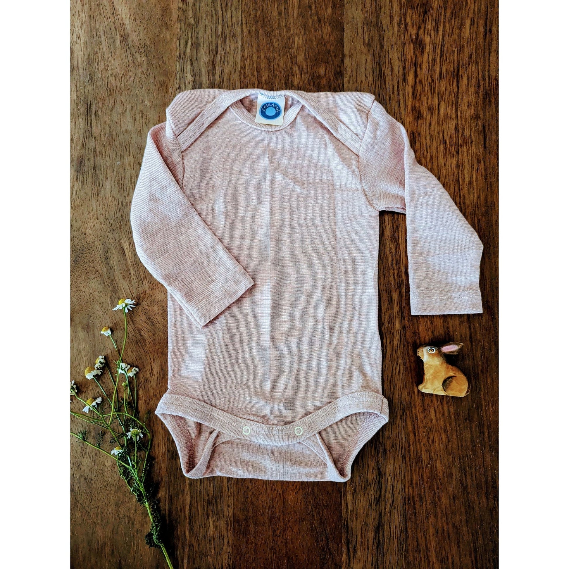 Cosilana - Organic Wool Silk - Baby Onesie (10 colors and stripes!) - Nature's Wild Child