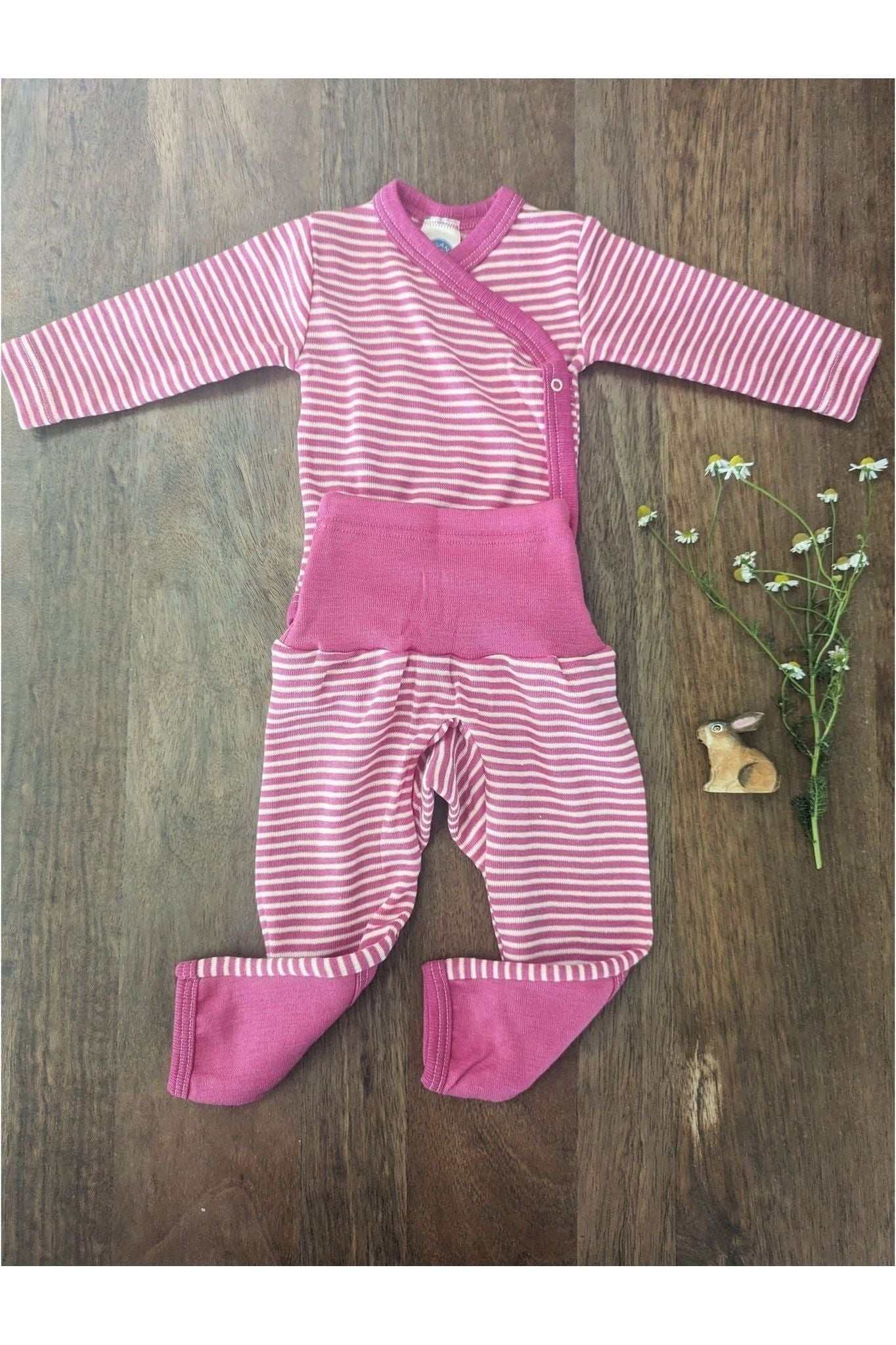 Cosilana - Organic Wool Silk - Baby Onesie (10 colors and stripes!) - Nature's Wild Child