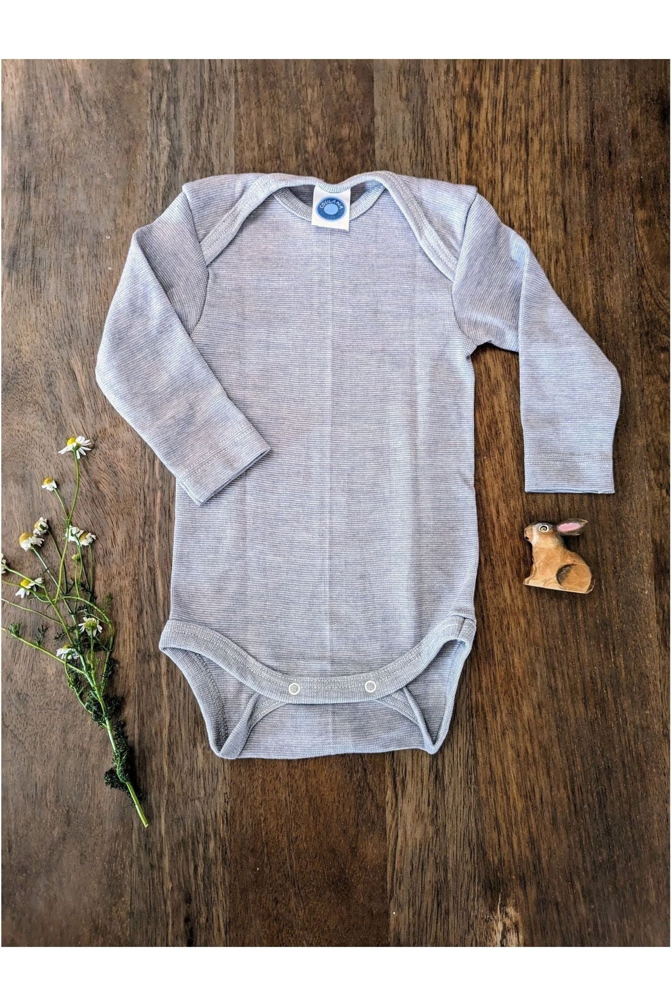 Cosilana - Organic Wool Silk - Baby Onesie (10 colors and stripes!) - Nature's Wild Child