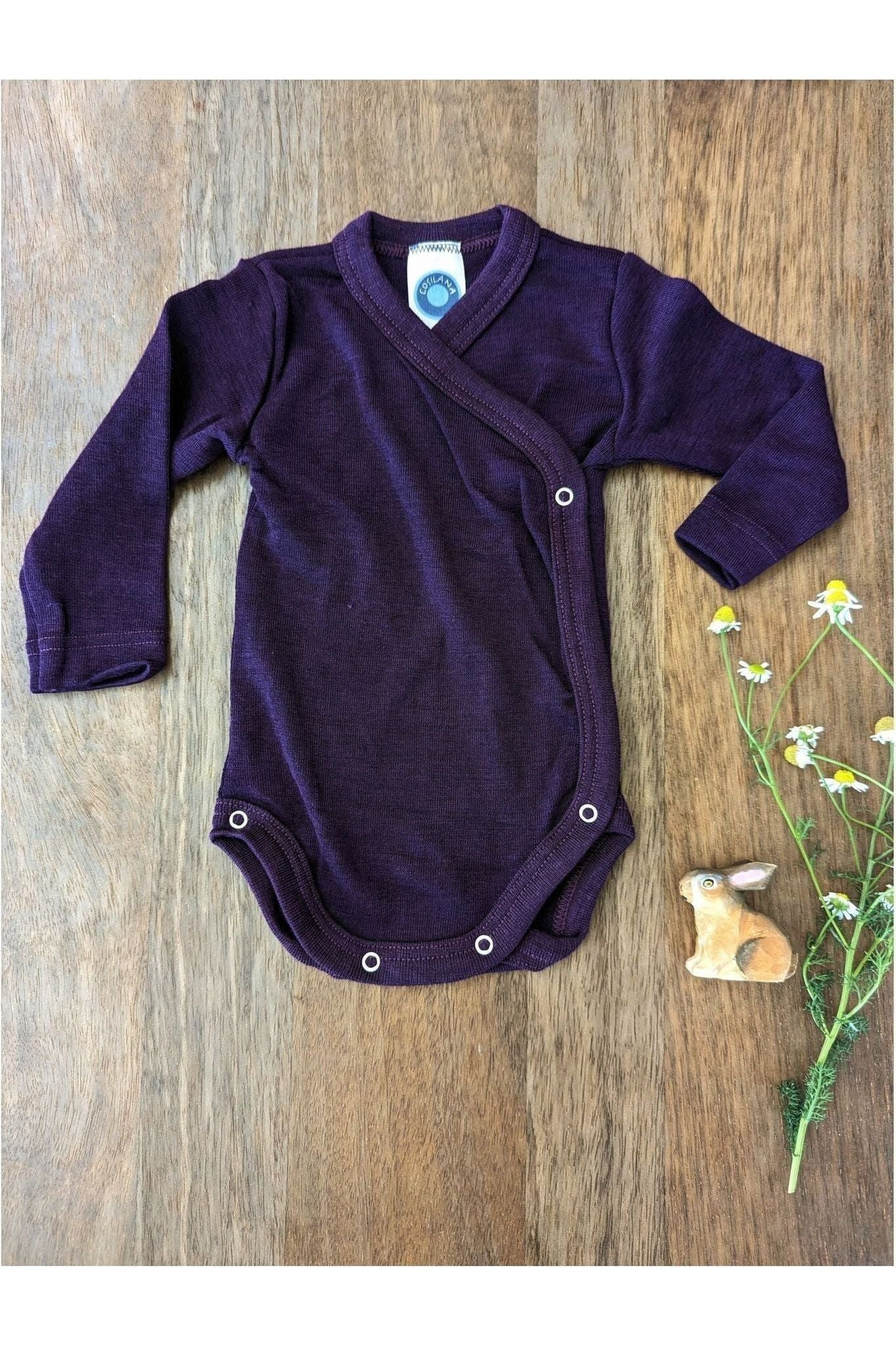 Cosilana - Organic Wool Silk - Baby Onesie (10 colors and stripes!) - Nature's Wild Child